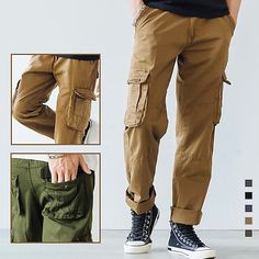 Season:Spring, Fall, Winter, Summer; Fabric:Cotton Blend; Gender:Men's; Style:Fashion,Sports,Classic; Elasticity:Micro-elastic; Occasion:Streetwear,Casual,Daily; Details:Belt Not Included; Fit Type:Regular Fit; Function:Breathable,Comfort,Soft; Waistline:Mid Waist; Pattern:Plain; Design:6 Pocket,Multi Pocket; Pants Type:Cargo Trousers,Work Pants,Cargo Pants,Trousers; Fly Type:Button,Zipper; Front page:FF; Listing Date:09/05/2022; Production mode:External procurement; Hips:; Length:; Waist:; Fit Cheap Cargo Pants, Men's Cargo Pants, Classic Trousers, Pants Cargo, Mens Cargo, Sports Fashion, Cargo Pants Men, Type Of Pants, Cargo Trousers