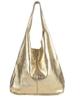 Gold Metallic Leather Hobo Shoulder Bag - Brix + Bailey Bag Details, Leather Frames, Hobo Shoulder Bag, Gold Handbags, Women Accessories Bags, Leather Hobo Bag, Leather Silver, Leather Hobo, Boots For Sale