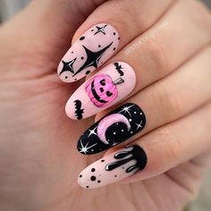 Fun Halloween Nails, Kutek Disney, Nagellack Trends, Nails 2022, Colorful Nails