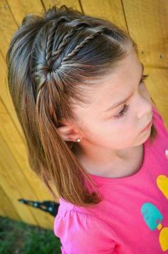 Sanggul Modern, Easy Little Girl Hairstyles, Girl Hair Dos, Toddler Hairstyles Girl, Girl Haircut, Peinados Fáciles Para Cabello Corto, Beautiful Braids