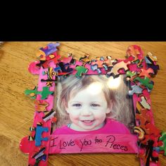 a child's picture frame with the words i love you to pieces on it