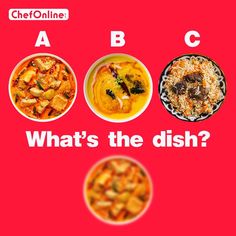 three different dishes with the words what's the dish?