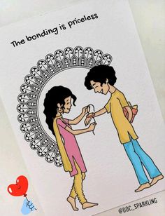 a card with an image of two people holding each other's hand and the text, the bonding is priceless