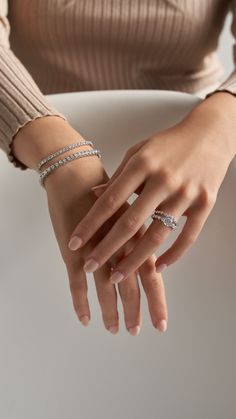 If you’re looking for a delicate diamond set that never goes out of style, you’re in the right place. From unique engagement rings and wedding bands to captivating bracelets, each piece is beautifully crafted and made to stand the test of time. Great for day or night wear, these dazzling set comes also in rose and yellow gold as well as platinum. Explore our site to find more fine jewelry designed by a woman, for a woman. Timeless Sylvie pieces | SYLVIE | Fine Jewelry Prong Engagement Rings, Classic Engagement Rings, Night Wear