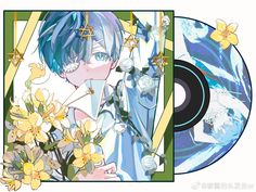 a cd case with an anime character holding flowers