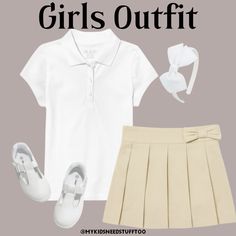 Ropa Old Money, Girls School Uniform, Kids Uniforms, First Day Of School Outfit, Board For Kids, Outfits Polyvore, Girls Uniforms