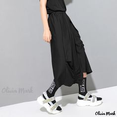 Olivia Mark - Classic Black Midi Skirt - Casual and Comfortable A-line Skirt Casual Black Pleated Maxi Skirt, Black Pleated Casual Maxi Skirt, Casual Black Bottoms, Trendy High Waist Black Maxi Skirt, Trendy Black Flowy Maxi Skirt, Trendy Black Long Skirt, Casual High Waist Black Maxi Skirt, Trendy Black Maxi Skirt For Spring, Casual Black Flared Skirt Bottoms