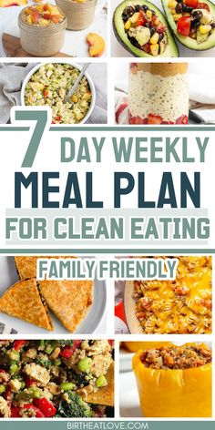 the 7 day meal plan for clean eating family friendly