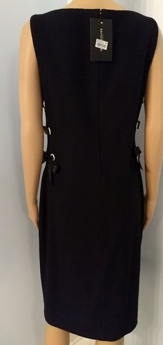 Brand New With Tags (And Bloomingdale's Return Label) St. John Black Sleeveless Black Dress W/ Side Ties, K129132, Nwt, Size 8, $1,195 Timeless, Esquisite, Gorgeous, And Very Rare Formal Fitted Sleeveless Dressy Dress, Fitted Sleeveless Dress For Formal Occasions, Formal Fitted Sleeveless Dress, Elegant Sleeveless Mini Dress For Formal Occasions, Formal Sleeveless Dress With Fitted Bodice, Elegant Black Sleeveless Formal Dress, Classic Sleeveless Formal Dress, Fitted Sleeveless Dress With Tie Back, Formal Sleeveless Tie-back Dress