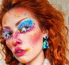 not mine Mad Hatter Inspired Makeup, Wonderland Makeup Ideas, Mad Hatter Makeup Ideas, Clown Inspired Makeup, Mad Hatter Aesthetic, Hatter Makeup, Clowncore Makeup, Mad Hatter Makeup