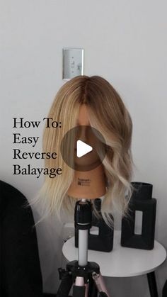 Reverse Balayage Blonde To Brown Short, Foilyage Hair Technique, Reverse Balayage Video, Fall Transition Hair Color, Shades Eq Fall Formulas, Reverse Balayage Placement, Easy Balayage Techniques, Reverse Balayage On Blonde Hair, How To Reverse Balayage