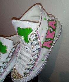 PERSONALIZE YOUR SNEAKERS WITH A CUSTOM PHOTO AND YOUR NAME SHOES INCLUDED  (Message me for prices on Nike Shoes) Bling Converse (partial or full) State your color and size in notes, any specific details! Rush fee -$30 Add-ons are extra-  such as photos, satin or glitter laces etc. AVAILABLE IN VARIOUS SIZES (Sz 12 & up addt'l $15) Blingedout Tongue area - $30 extra *SHIPPING TIME COULD BE SHORTER THAN SPECIFIED BELOW* Rhinestone Converse, Quinceanera Shoes, Bling Converse, Custom Bling, Bling Shoes, Sneakers Athletic, Converse Sneakers, Custom Sneakers, Add Ons