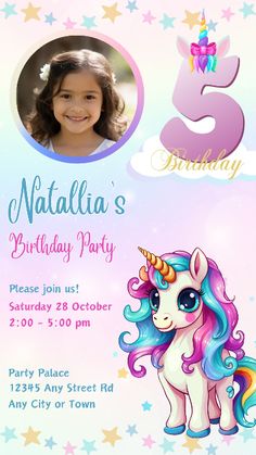 an image of a birthday party with a unicorn