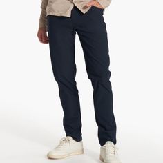 Nwt Color Is Navy Modern Blue Bottoms With Five Pockets, Navy Casual Pants With Comfort Waistband, Versatile Blue Cotton Pants, Everyday Blue Pants With Five Pockets, Navy Casual Pants With Straight Hem, Modern Blue Pants With Straight Hem, Modern Blue Bottoms For Everyday, Modern Blue Tapered Leg Pants, Casual Navy Straight Leg Chinos