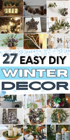 Bring Nature Indoors with These Easy DIY Winter Decor Ideas. Keep the holiday coziness alive with natural winter decor DIY that transforms your space into a warm haven! These simple diy winter decorations are perfect for a beautiful winter wonderland DIY decor look without the holiday lights. From centerpieces and vases to simple signs, our winter decor after Christmas DIY crafts bring charm to every corner. Embrace natural decor that’s perfect for adding warmth and style all winter long! Wonderland Diy Decor, Winter Wonderland Diy, Winter Decor After Christmas, Diy Winter Decorations, Diy Winter Decor, Birch Candle Holders, Christmas Diy Crafts, Decor After Christmas