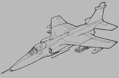 a drawing of a fighter jet flying in the sky