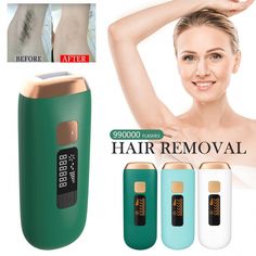 Hair removal devices are ideal for light skin and dark hair, Do not use this product on Tattoo Skin. 【Gentle & Painless smooth Hair Removal】Portable Electrolysis epilator adopts 3cm² large area irradiation size enable the most effective permanent visible hair reduction for large body parts like the arm, back, bikini line, and legs. Ipl Laser Hair Removal, Hair Removal Devices, Painless Hair Removal, Ipl Laser, Ipl Hair Removal