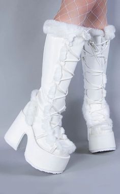 Goth Platforms, Demonia Boots, Demonia Shoes, Vegan Leather Boots, Chunky High Heels