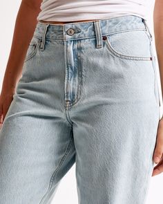 Elevate your denim collection with the Abercrombie & Fitch Women's Curve Love High Rise Loose Jean in Light Marble. These jeans are designed to flatter with a 10.5” high rise and a relaxed fit at the waist and hips, culminating in a loose, full-length leg. Perfect for those who seek both style and comfort, the Curve Love design offers extra room through the hip and thigh to eliminate waist gap, ensuring a perfect fit for curvier figures.

- Size: 30 SHORT
- Color: Light Marble
- Material: Lightw High Waisted Baggy Jeans, Light Marble, Female Features, Early 2000s Style, Early 2000s Fashion, Denim Pocket, Denim Collection, Loose Jeans, Extra Room