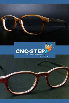 the glasses are made out of wood and have clear lenses