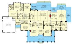 the first floor plan for this luxury home