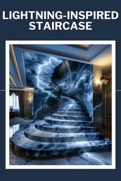 the cover of lightning - inspired staircase is shown