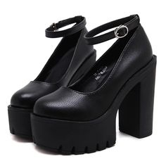 Color: black shoes, Shoe Size: 10 Sepatu Platform, Sepatu Pump, Heels Platform Pumps, Ruslana Korshunova, Mary Jane Platform Shoes, Gothic Shoes, Dr Shoes, High Heels Boots, Casual High Heels