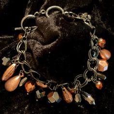 7” - 8” Toggle Bracelet, Black And Copper Beads Brown Metal Beaded Bracelets, Handmade Black Charm Bracelet For Party, Elegant Brown Metal Beaded Bracelets, Premier Designs Jewelry, Toggle Bracelet, Premier Designs, Copper Bracelet, Bracelet Black, Womens Jewelry Bracelets