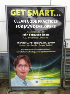 a sign advertising a seminar on how to get smart