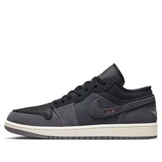 The Air Jordan 1 Low SE Inside Out Black adds another classic to the Air Jordan series. This black rendition of the iconic sneaker is designed for true basketball style, combining sport-inspired design with street sensibilities and comfort. Crafted with a mix of suede and leather materials in tonal black and grey hues, this deconstructed low top features a deconstructed upper with overlapping panels pointing out more detail on the toebox. The sole piece expresses an old school vibe giving off ‘9 Classic Black Sneakers With Contrast Sole, Classic Black Sneakers With Boost Midsole, Air Jordan 1 Shoes, Basketball Style, Jordan 1 Shoes, Air Jordan 1s, Retro Basketball Shoes, Retro Looks, 90s Looks