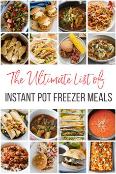 the ultimate list of instant pot freeze meals