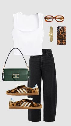 Look Rose, Leopard Print Shoes, Cool Street Fashion, Looks Style, Lookbook Outfits, Denim Outfit, Outfits Casuales, Cute Casual Outfits, Jean Outfits