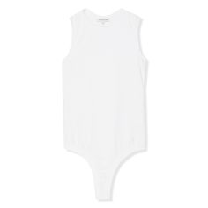 Cut from a super stretch jersey, the Brisbane Tank Bodysuit is perfect for layering under a jacket or wearing as a tank year-round. The form-fitting, flattering material retains its shape throughout the day and is effortlessly cool, featuring a double lined thong bottom and snap closure.   SKU: W5274107 Bodysuit White, Cotton Citizen, Tank Bodysuit, A Jacket, Dallas Texas, Brisbane, Snap Closure, Layering, The Day