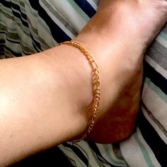 Chain Anklet 925 Rose Gold Filled. Free Surprise Charm W/ Purchase Elegant Hypoallergenic Gold Anklets, Elegant Gold Nickel-free Anklets, Deer Bracelet, Toggle Clasp Bracelet, Chanel Bracelet, Boho Cuff, Women Anklets, Vintage Charm Bracelet, Wide Bracelet