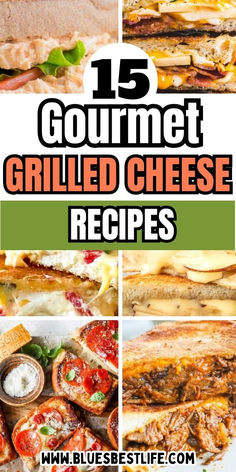 A collection of grilled cheese recipes. Cheese Sandwiches Recipes, Gourmet Grilled Cheese Sandwich Recipes, Grilled Cheese Ideas, Grilled Cheese Sandwich Recipes, Bacon Brie, Lush Desserts, Toasted Sandwich Recipes