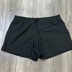 Kona Sol Plus Size Black Shorts Size 1x Women’s Black Shorts Swim Shorts Draw Strings No Pockets New Without Tags Black Swim Trunks With Elastic Waistband, Casual Black Short Swim Trunks, Turquoise Swimsuit, Shorts Drawing, Draw Color, Striped Bathing Suit, Orange Swimsuit, Halter Top Tankini, Womens Black Shorts