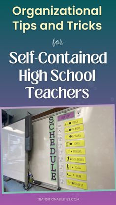 the front cover of an instructional manual for self - contained high school teachers