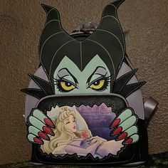 New With Tags Disney Villains Sleeping Beauty Maleficent Mini Backpack Some Wrinkles As Shown On The 3rd Photos Ships Same Day Size: Mini Maleficent Sleeping Beauty, Maleficent Cosplay, Disney Bags Backpacks, Sleeping Beauty Maleficent, Cute Mini Backpacks, Disney Maleficent, Cartoon Backpack, Star Wars R2d2, Loungefly Bag