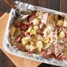 the food is prepared and ready to be cooked in the oven or on the grill