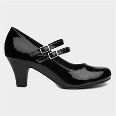 Summer Shoes Trends, Halloween Shoes, Shoe Zone, Patent Heels, Black Shoes Women, Stylish Boots, Buckled Heels, Block Heel Shoes, Fall Shoes