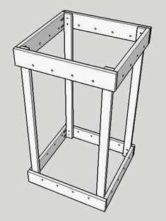 a wooden box with the bottom section cut out and ready to be used as a planter