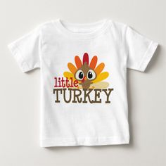 Funny Little Turkey Thanksgiving unisex t-shirt, Infant Unisex, Size: 12 Month, White Christmas Tshirts Ideas, Kids Christmas Tshirts, Christmas Tshirts For Women, Christmas Tshirts Vinyl, Tshirts Ideas, Tshirts For Women, Funny Christmas Tshirts, Bag Badges, Turkey Thanksgiving