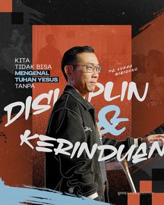 a man holding a tennis racquet on top of a poster that says dispun & kremiduann