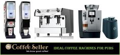 coffee and espresso machines for sale with price label on the bottom right side