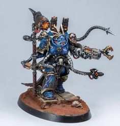 the painted warhammer is ready to attack