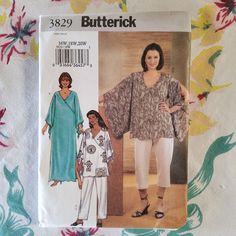 a women's top and pants sewing pattern from butterick