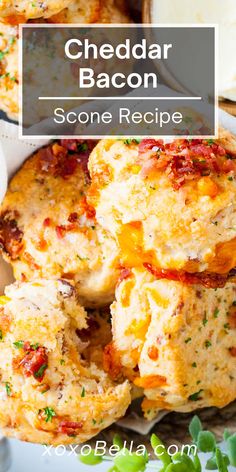 cheddar bacon scone recipe on a plate