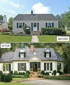 before and after pictures of a house