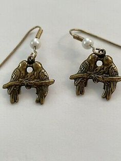 INPRESSIONS Perched TURTLE DOVE Bird Earrings dangle hook BRONZE TONE S87 | eBay Casual Metal Dangle Jewelry, Casual Metal Drop Earrings, Casual Adjustable Nickel-free Earrings, Turtle Dove, Dove Bird, Love Animals, Bird Earrings, Earrings Dangle, Easy Wear