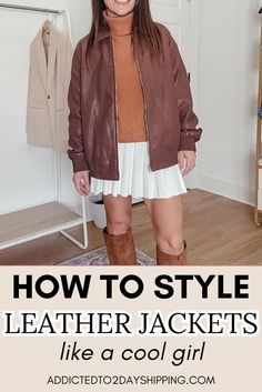 Looking to add a Women's Jacket to your wardrobe? Learn how to style a leather jacket for women in a variety of ways! This Women's Outerwear piece can instantly transform any Women's Fashion look, whether you're going for edgy, casual, or classic. Get inspired with these stylish outfit ideas. Style A Leather Jacket, Leather Jacket For Women, Weekly Outfits, Jacket For Women, Stylish Outfit, Fashion Tips For Women, Sweaters And Jeans